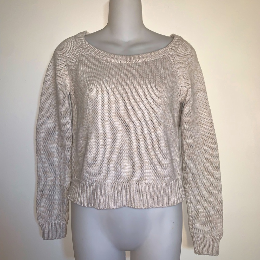 American Eagle | Women’s Size Small White Scoop Neck Sweater